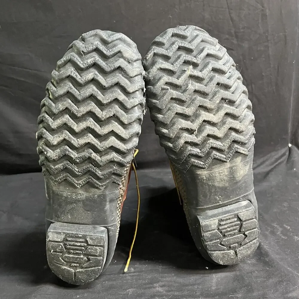 IRON AGE MEN'S LEATHER/RUBBER BOOTS INSULATED LINERS SHANK 14''